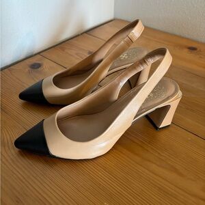Vince Camuto Nude Slingbacks